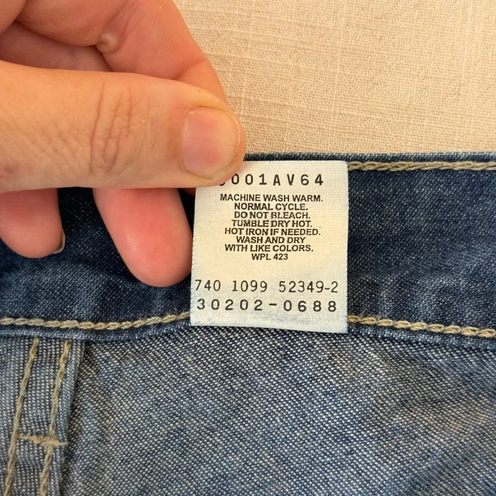 Vintage 1999 Levi's Carpenter Jorts W29 Baggy Y2K Skater Red Tab